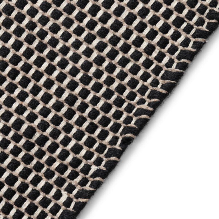 Vloerkleed Wol Loni Zwart