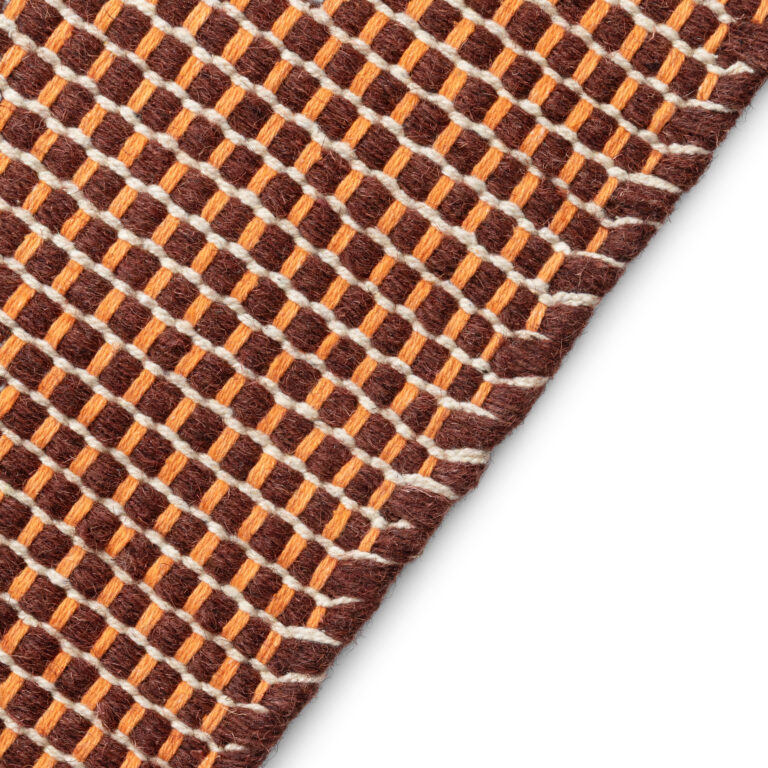 Vloerkleed Wol Loni Donkerbruin