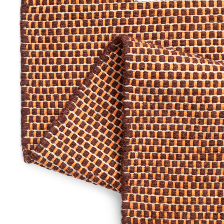 Vloerkleed Wol Loni Donkerbruin