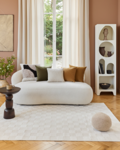 Vloerkleed Terra Crème Ruit