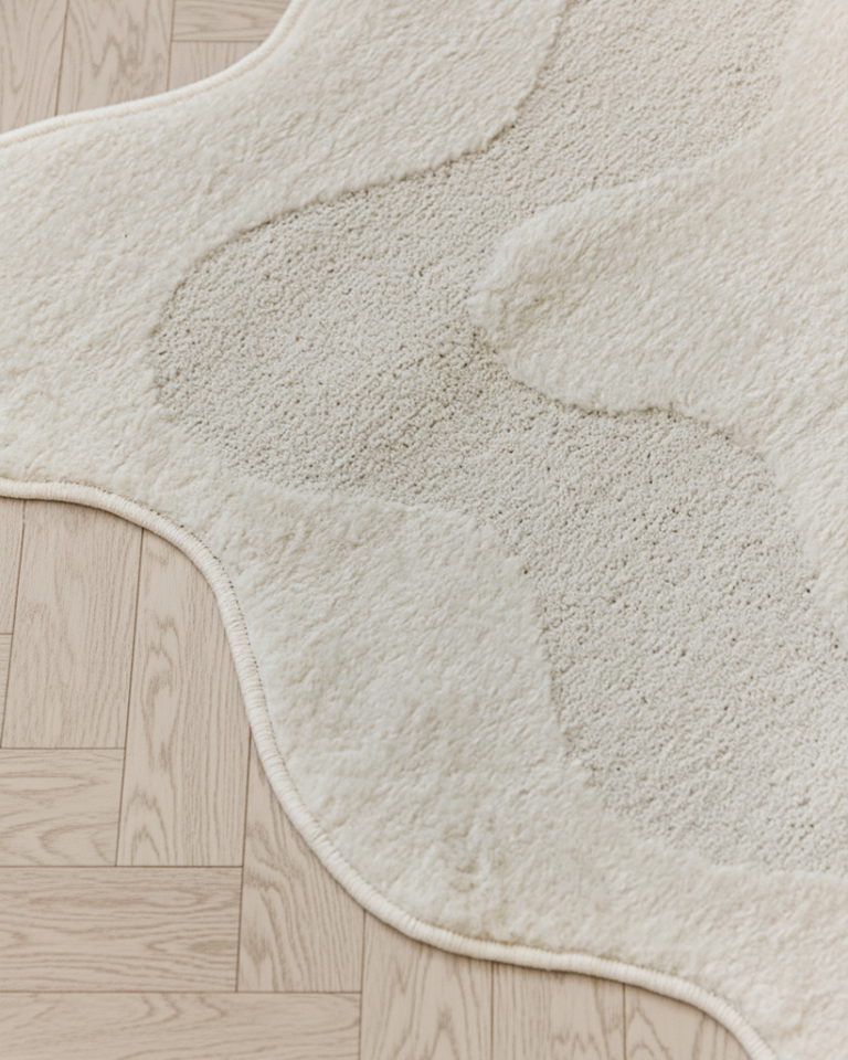 Vloerkleed Terra Crème Golf Onregelmatige Vorm