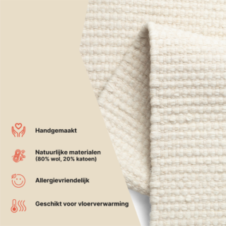 Vloerkleed Wol Loni Wit