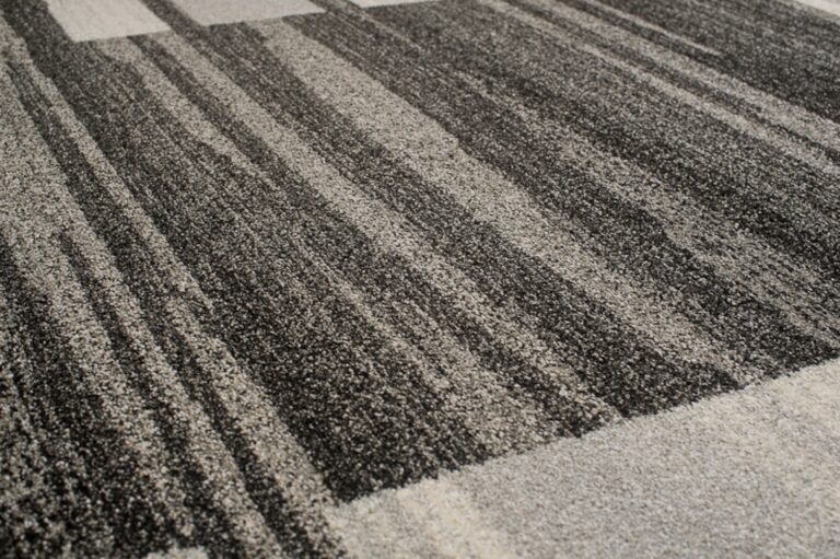 Vloerkleed Sari Antraciet Beige Rand