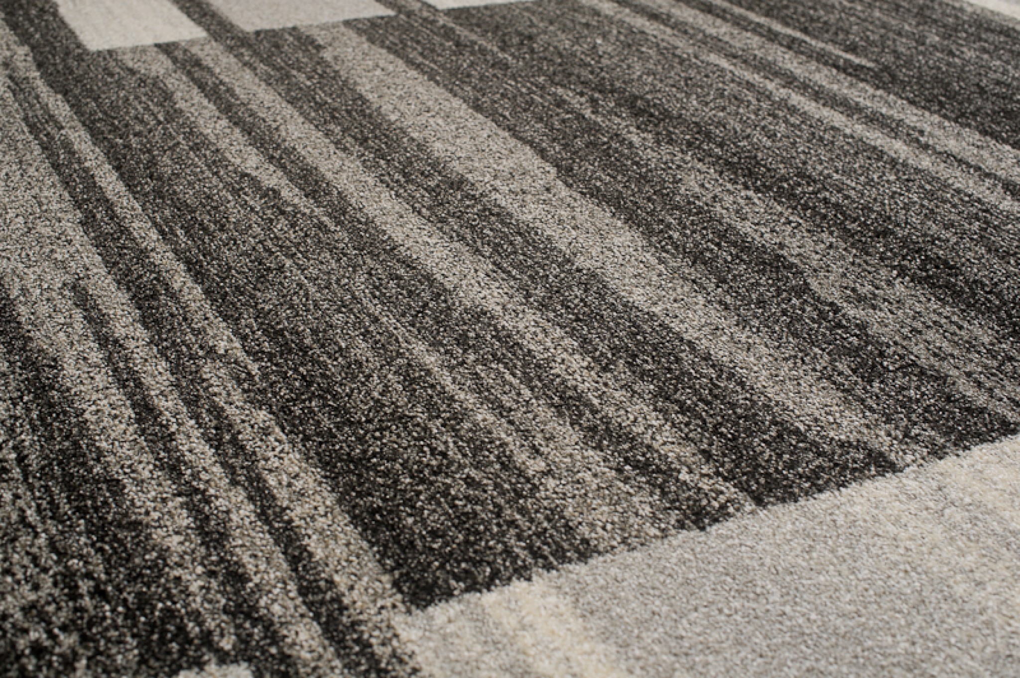 Vloerkleed Sari Antraciet Beige Rand