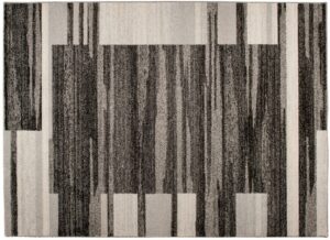 Vloerkleed Sari Antraciet Beige Rand