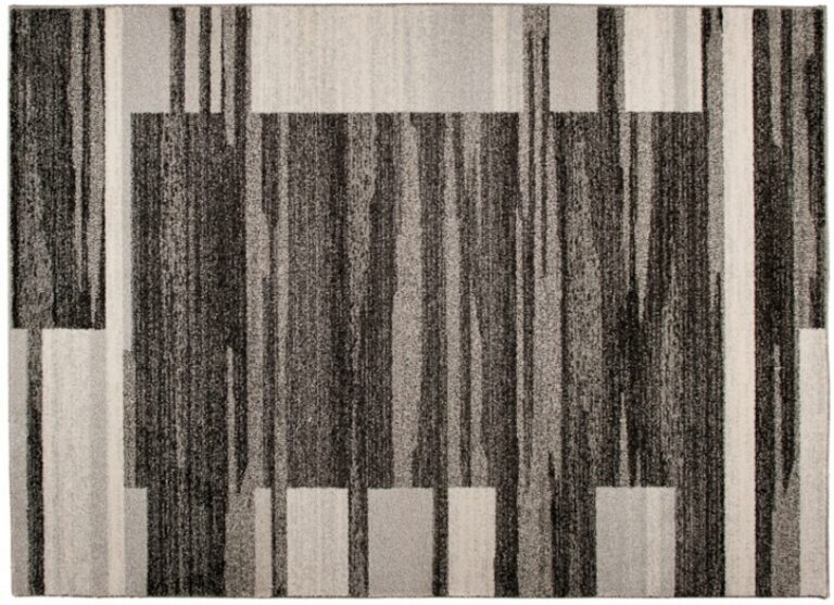 Vloerkleed Sari Antraciet Beige Rand