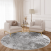 Vloerkleed Crystal Rond Lichtgrijs Marble