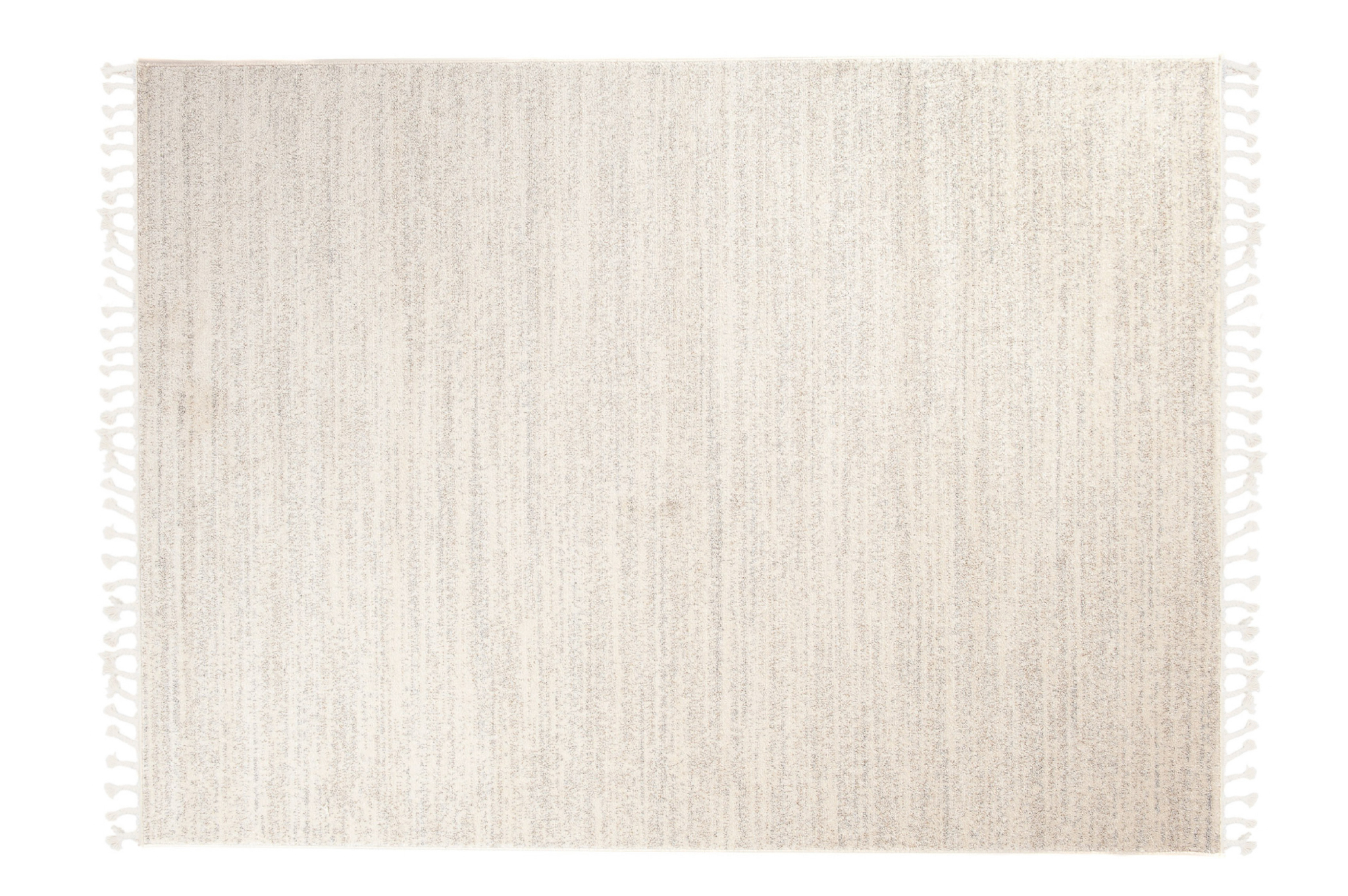 Vloerkleed Sari met Franjes Licht Crème