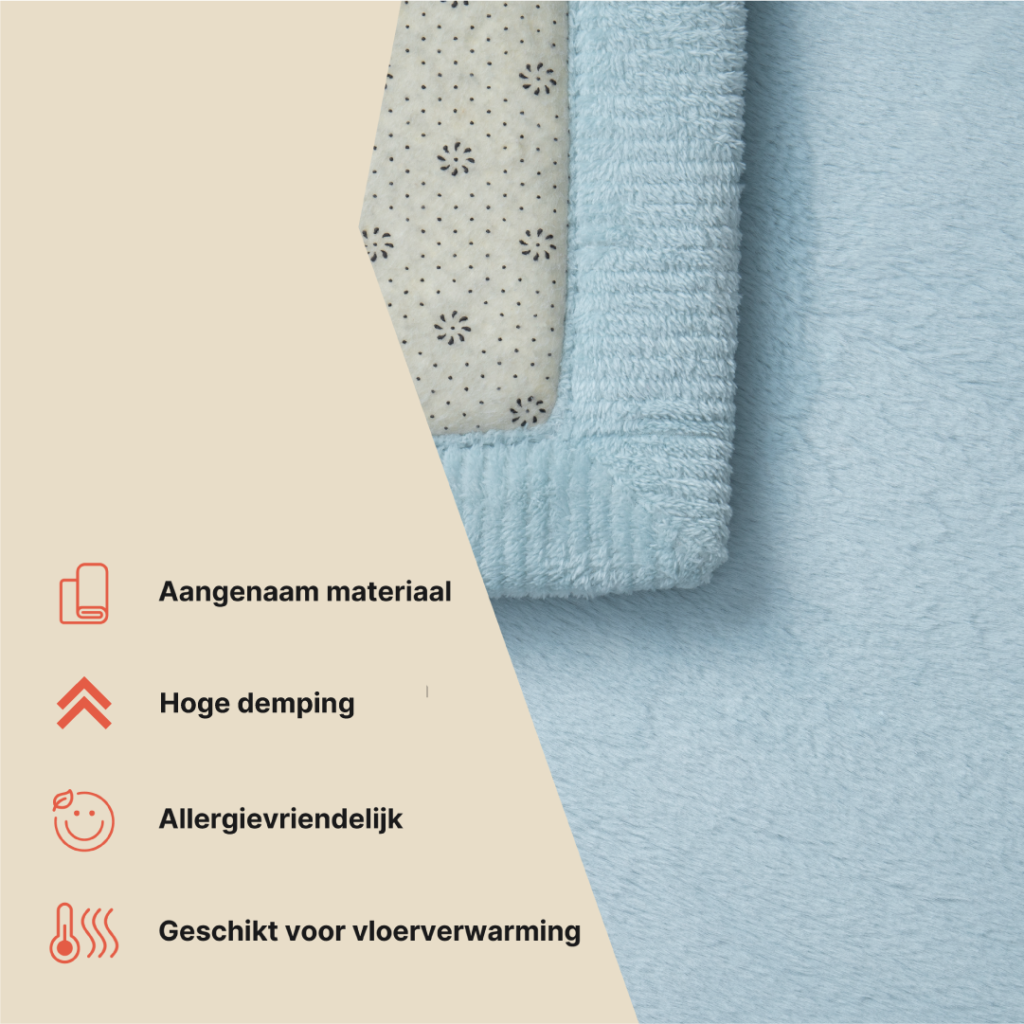 Kinderkleed Fluffin Vierkant Blauw