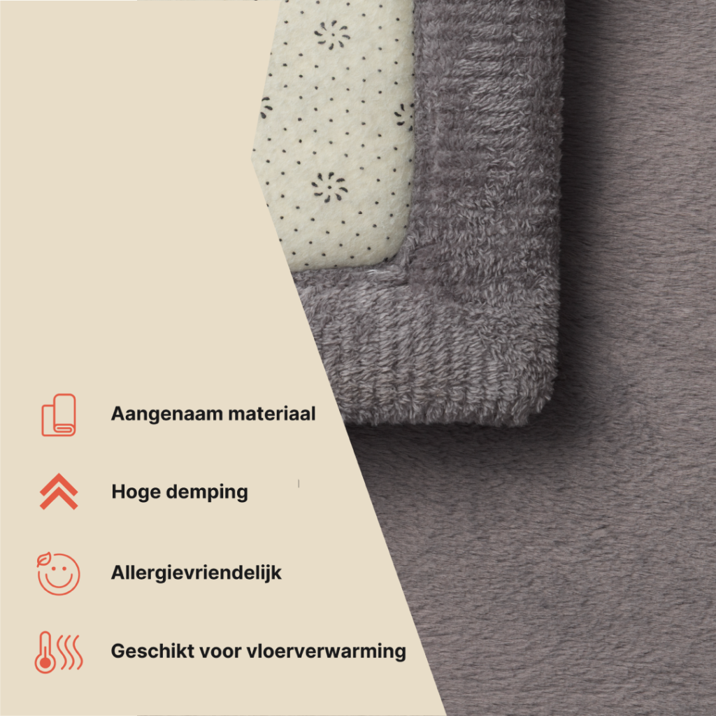 Kinderkleed Fluffin Vierkant Donkergrijs