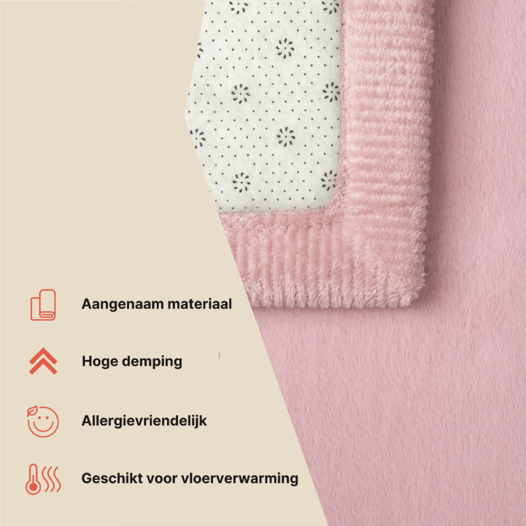 Kinderkleed Fluffin Vierkant Roze