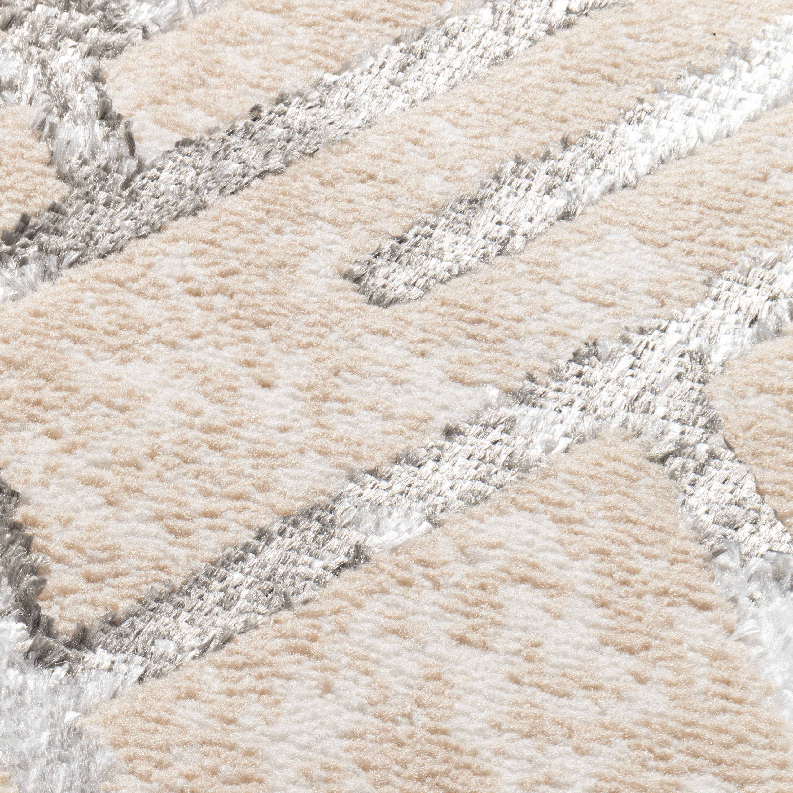 Loper Crystal Beige Grijs Zigzag