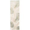 Loper Crystal Beige Groen Bladeren