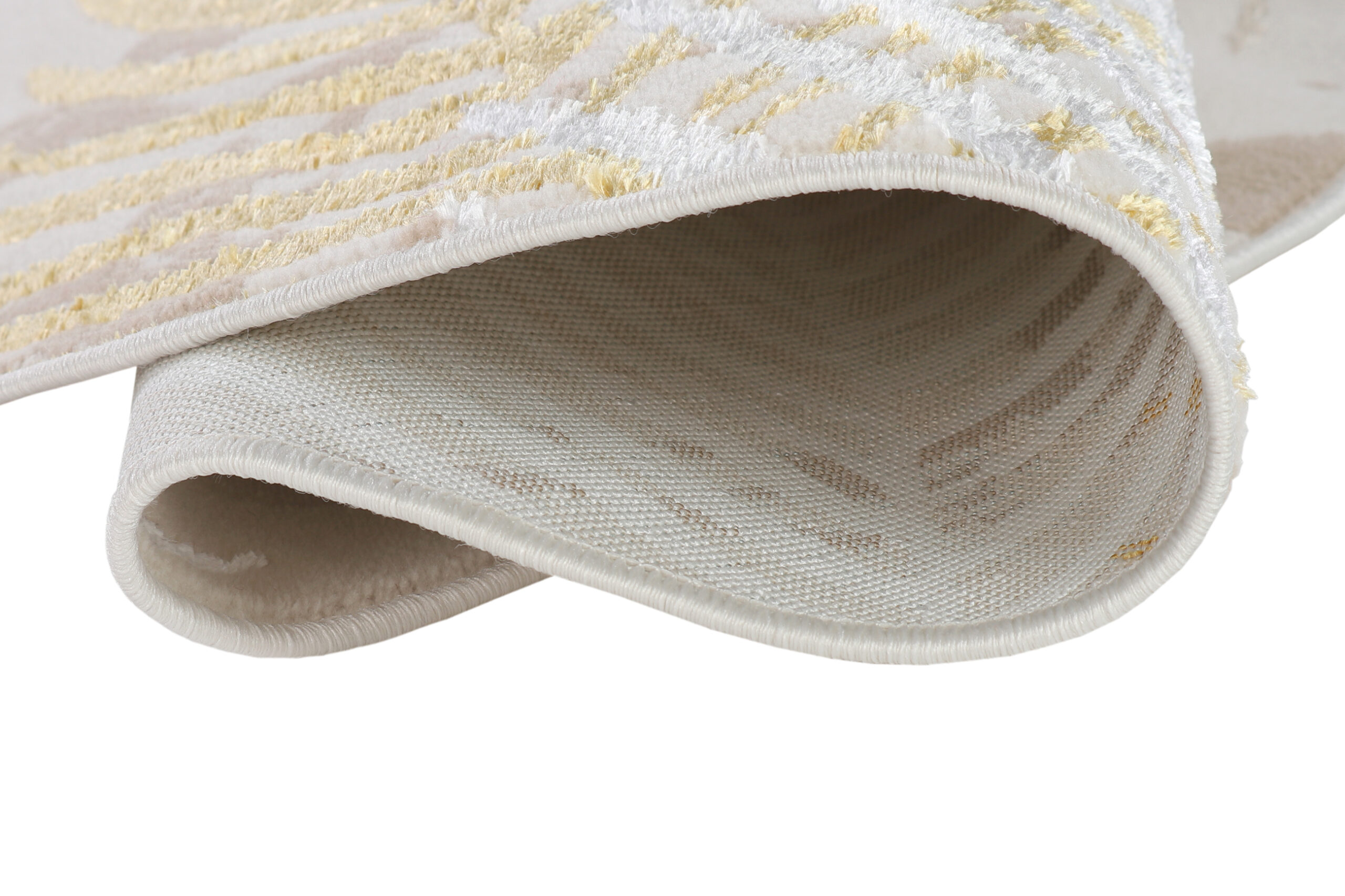 Vloerkleed Crystal Rond Gold Bruin Creme Bladeren