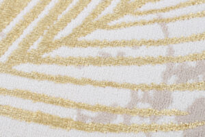 Vloerkleed Crystal Rond Gold Bruin Creme Bladeren