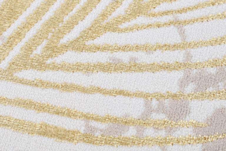 Vloerkleed Crystal Rond Gold Bruin Creme Bladeren
