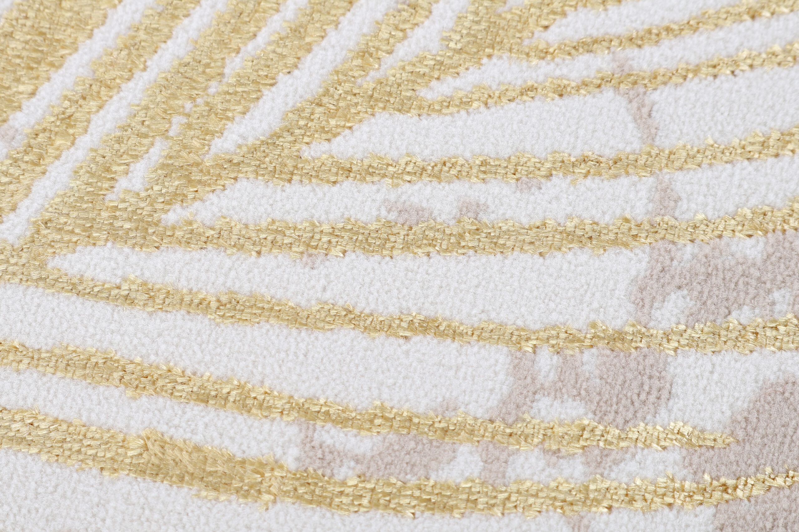 Vloerkleed Crystal Rond Gold Bruin Creme Bladeren