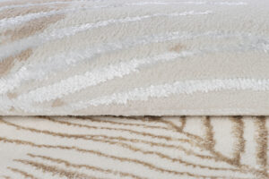 Vloerkleed Crystal Rond Gold Bruin Creme Bladeren