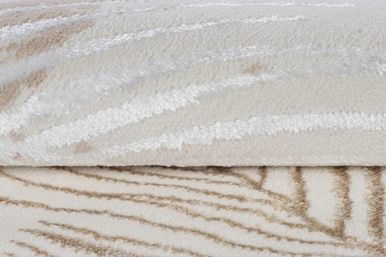 Vloerkleed Crystal Rond Gold Bruin Creme Bladeren