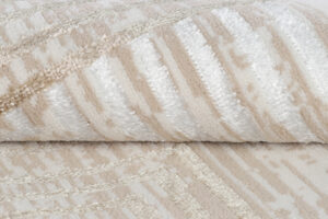 Vloerkleed Crystal Rond Beige Bruin Crème Strepen