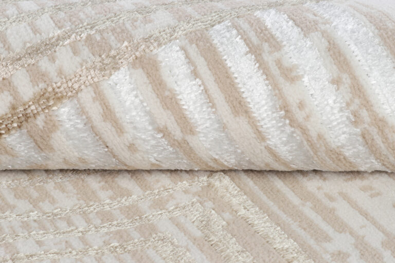 Vloerkleed Crystal Rond Beige Bruin Crème Strepen