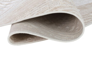 Vloerkleed Crystal Rond Beige Bruin Crème Strepen