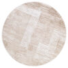 Vloerkleed Crystal Rond Bruin Beige Cream Strepen