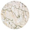 Vloerkleed Crystal Rond Groen Creme Abstract Marmer
