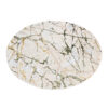 Vloerkleed Crystal Rond Groen Creme Abstract Marmer