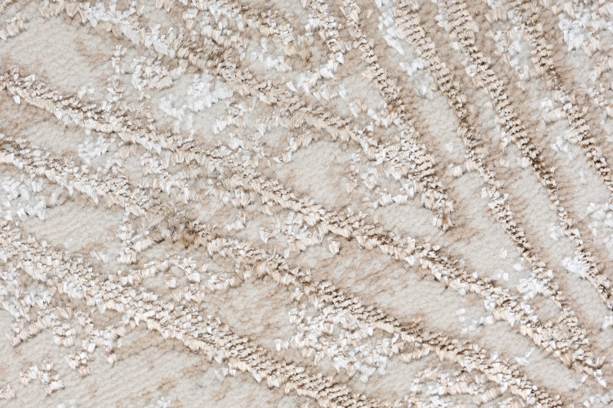 Vloerkleed Crystal Rond Cream Bruin Gevlekte Lijnen