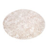 Vloerkleed Crystal Rond Bruin Creme Beige Lijnen