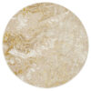 Vloerkleed Crystal Rond Beige Goud Crème Marmer