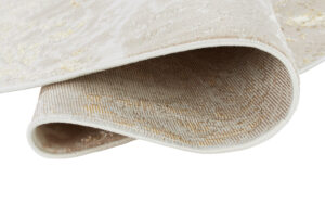 Vloerkleed Crystal Rond Beige Goud Crème Marmer
