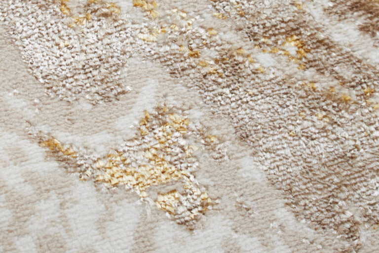 Vloerkleed Crystal Rond Beige Goud Crème Marmer