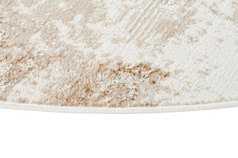 Vloerkleed Crystal Rond Beige Bruin Marmer