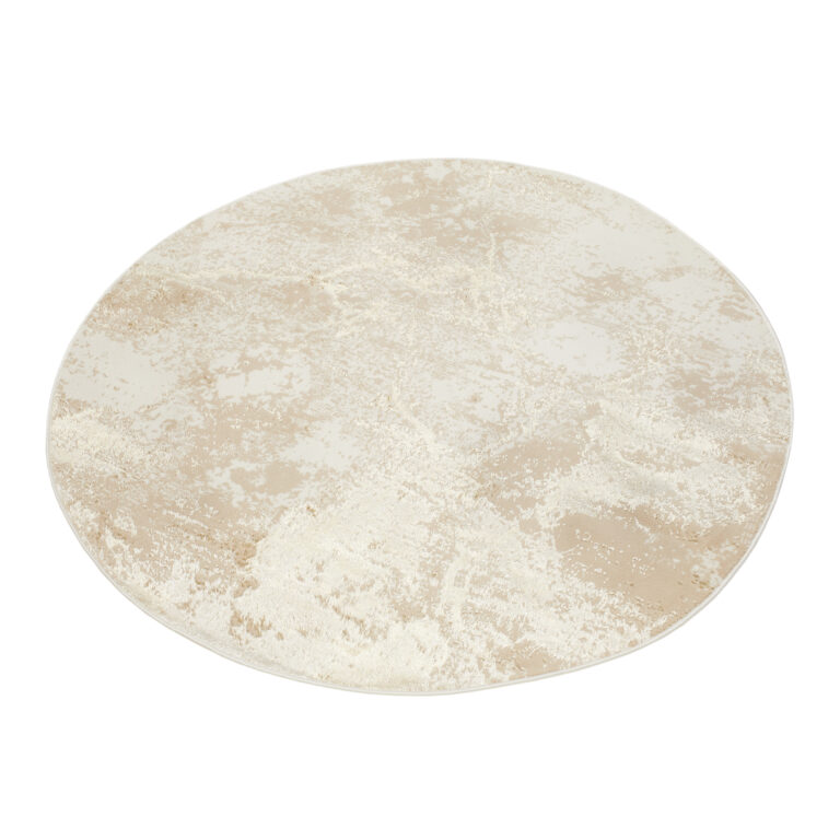 Vloerkleed Crystal Rond Beige Bruin Marmer