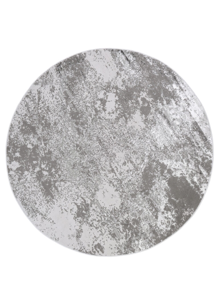 Vloerkleed Crystal Rond Lichtgrijs Marble