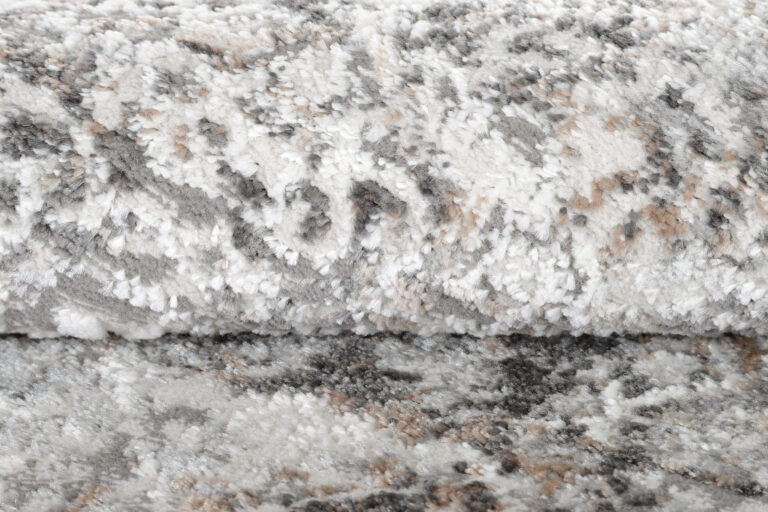 Vloerkleed Valley Rond Grijs Beige Vintage Ornamenten