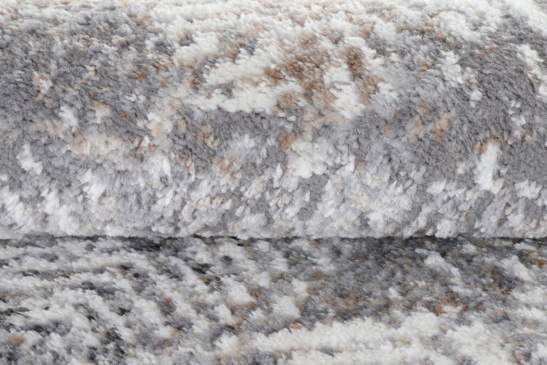 Vloerkleed Valley Rond Grijs Beige Geometrisch Vierkant