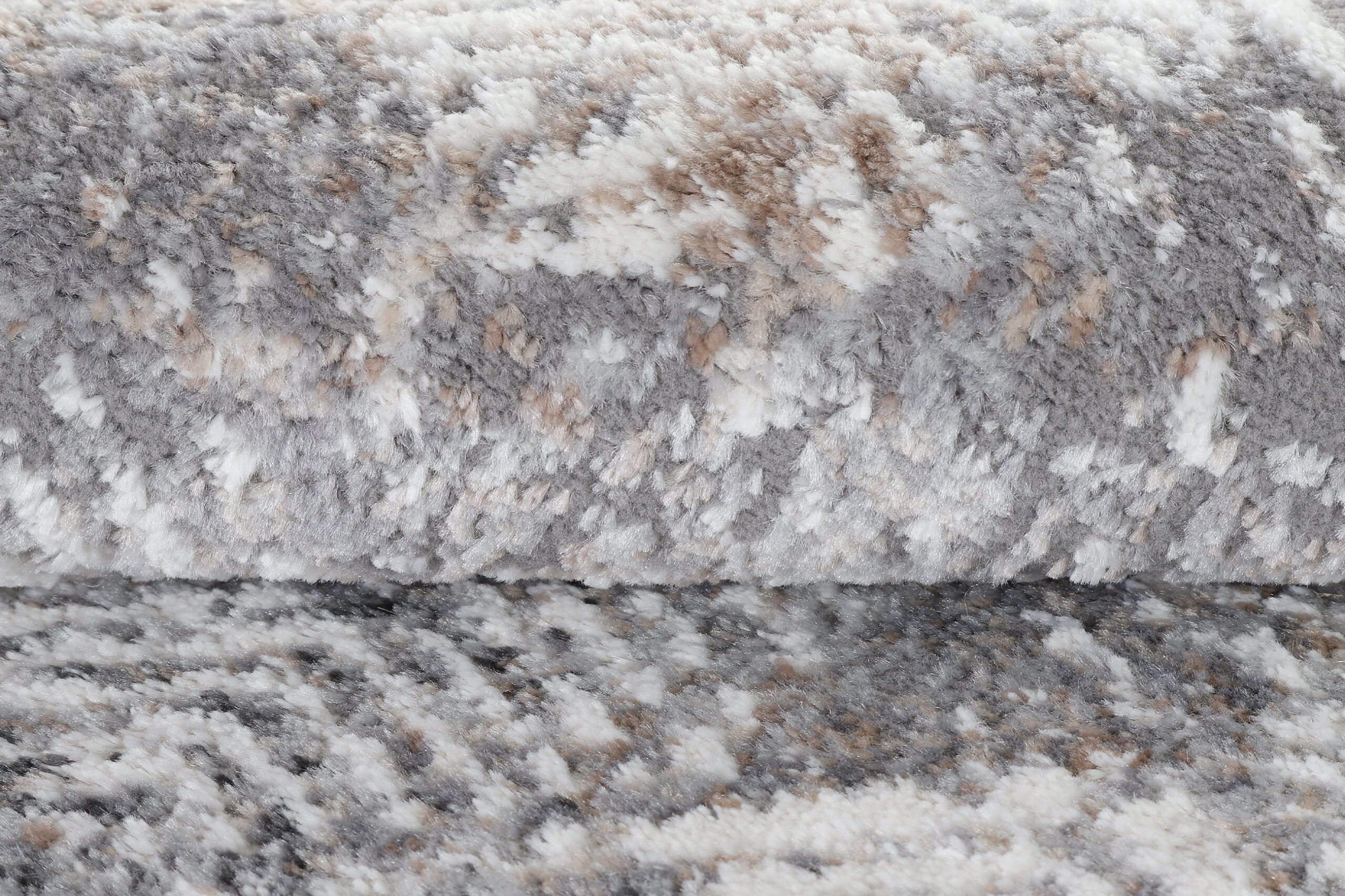 Vloerkleed Valley Rond Grijs Beige Geometrisch Vierkant