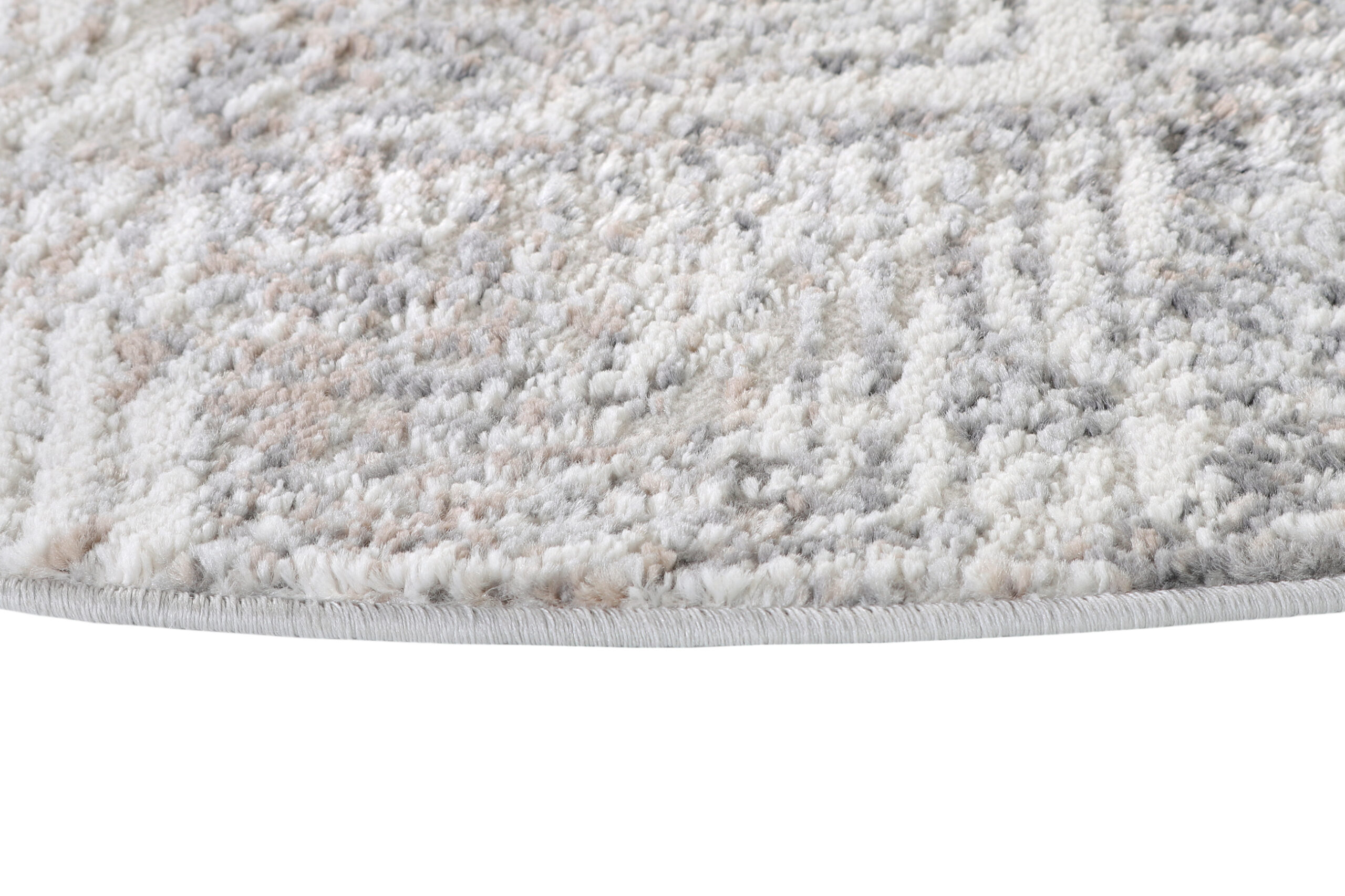 Vloerkleed Valley Rond Grijs Beige Geometrisch Vierkant