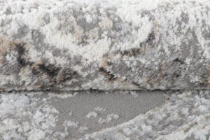 Vloerkleed Valley Rond Donker Grijs Gebloemd Rozetten