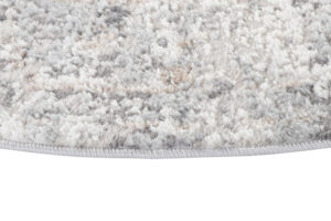 Vloerkleed Valley Rond Donker Grijs Gebloemd Rozetten