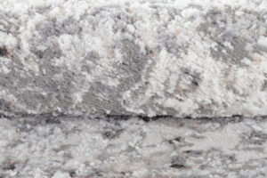 Vloerkleed Valley Rond Donker Grijs Vintage Frame