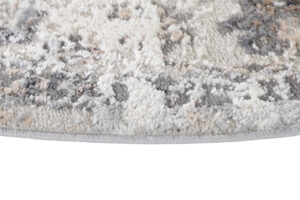 Vloerkleed Valley Rond Donker Grijs Vintage Frame