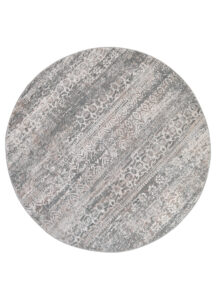 Vloerkleed Valley Rond Grijs Vintage Gebloemd