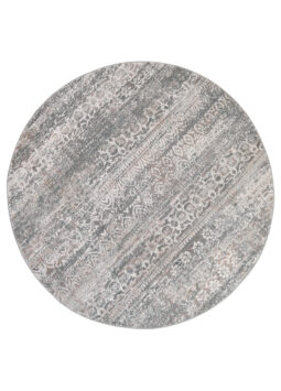 Vloerkleed Valley Rond Grijs Vintage Gebloemd