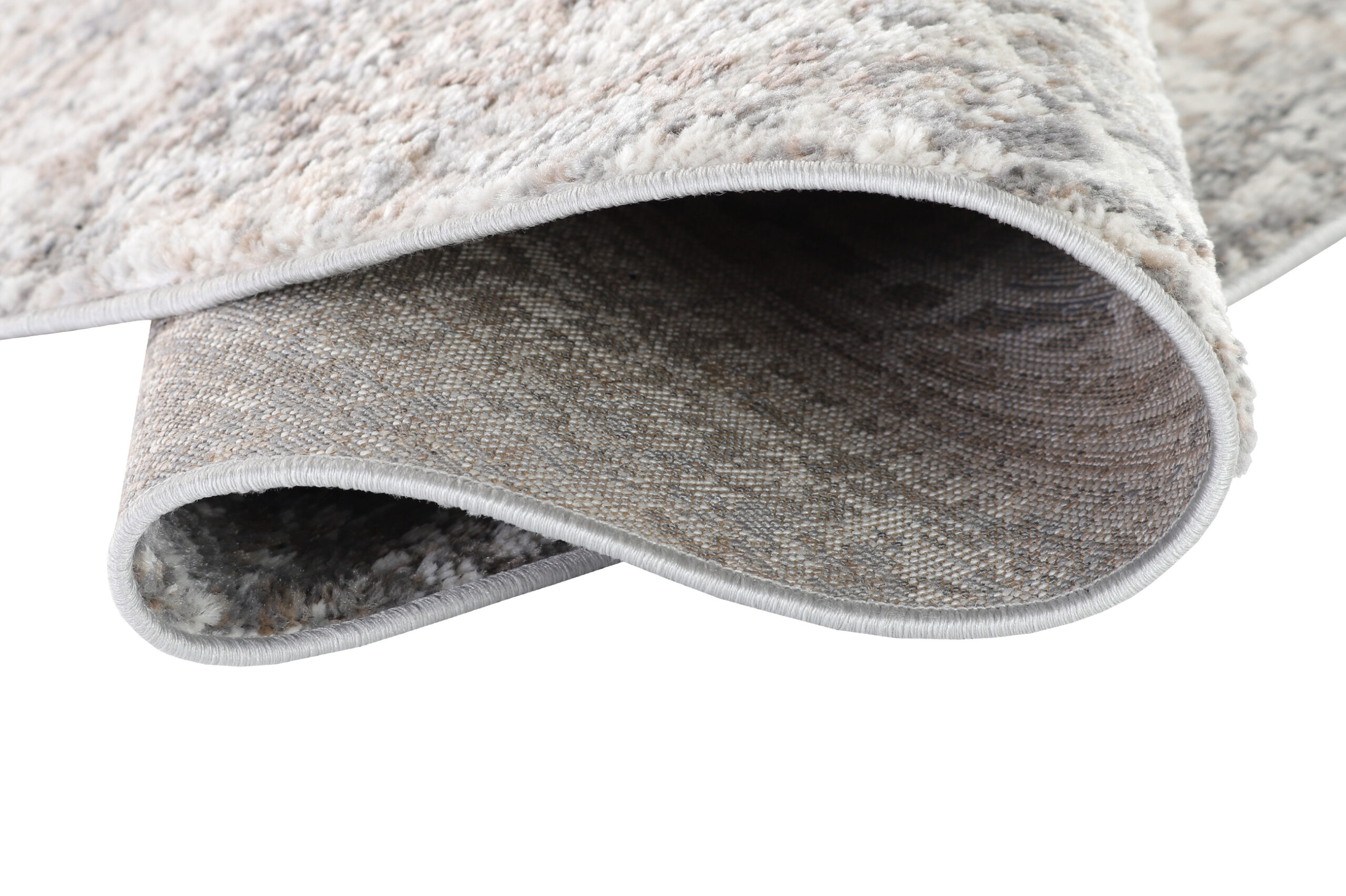 Vloerkleed Valley Rond Grijs Vintage Gebloemd