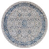 Vloerkleed Valley Rond Grijs Blauw Ornamenten Vintage