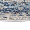 Vloerkleed Valley Rond Grijs Blauw Ornamenten Vintage